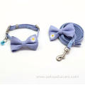 Flower Bowtie Small Dog Collar and Leash Set